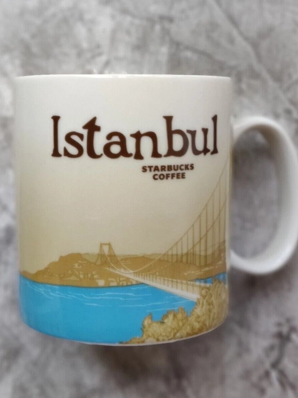 Starbucks Istanbul Mug - Cream, Blue & Gold Skyline